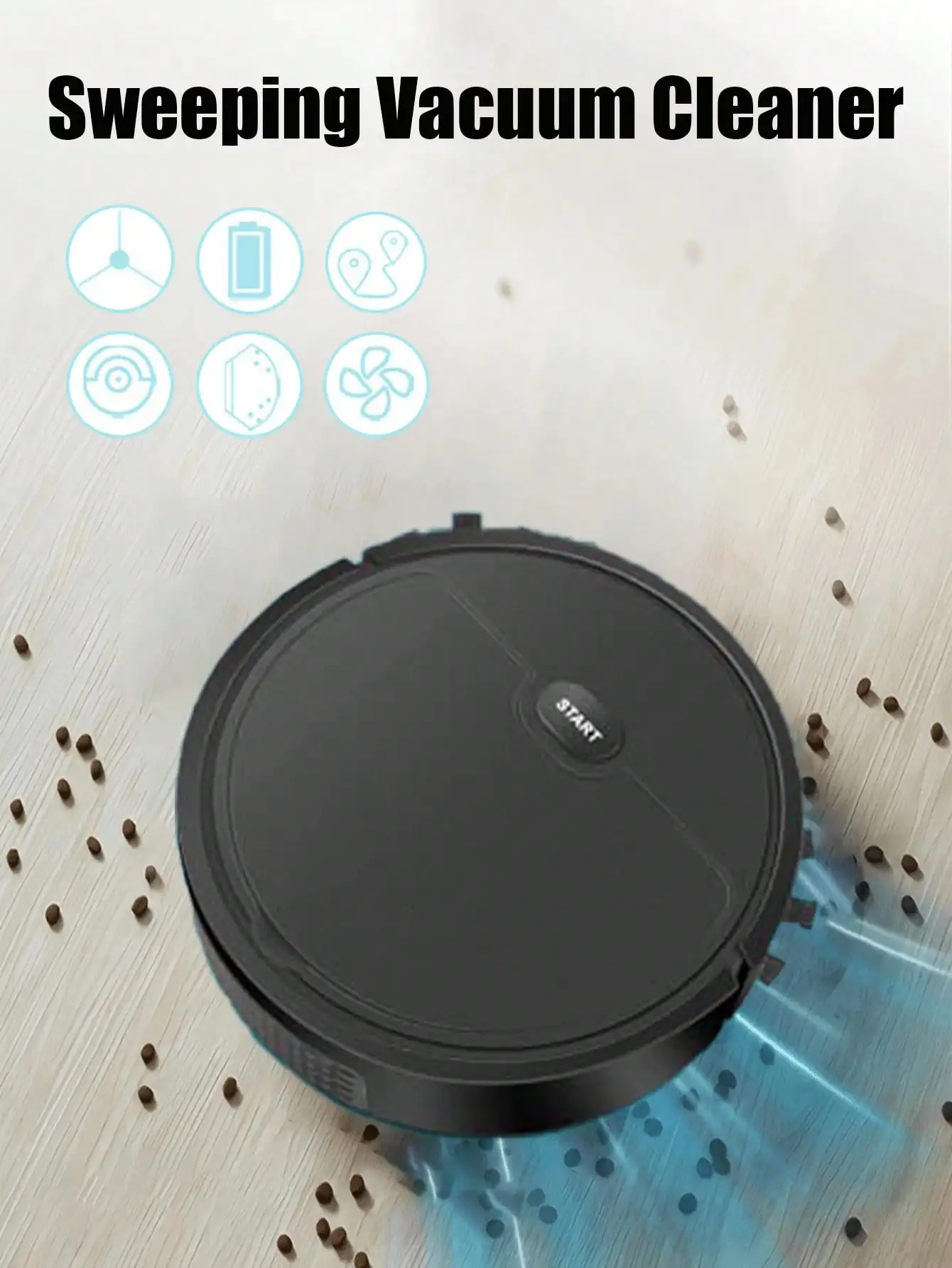 

[Automatic Mobile Vacuum Cleaner] 1 Portable Vacuum Cleaner, Mobile Vacuum Cleaner, Automatic Vacuum Cleaner, Low-Noise 3-In-1 Sweeping Machine, Suitable For Daily Hard Floor Pet Hair Cleaning