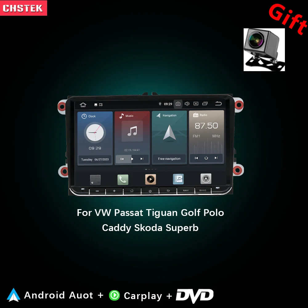 

CHSTEK Car Radio Carplay For VW Volkswagen Bora Golf 4 MK5 MK6 Plus Jetta V Passat B5 Navigation Bluetooth GPS WIFI Android 14