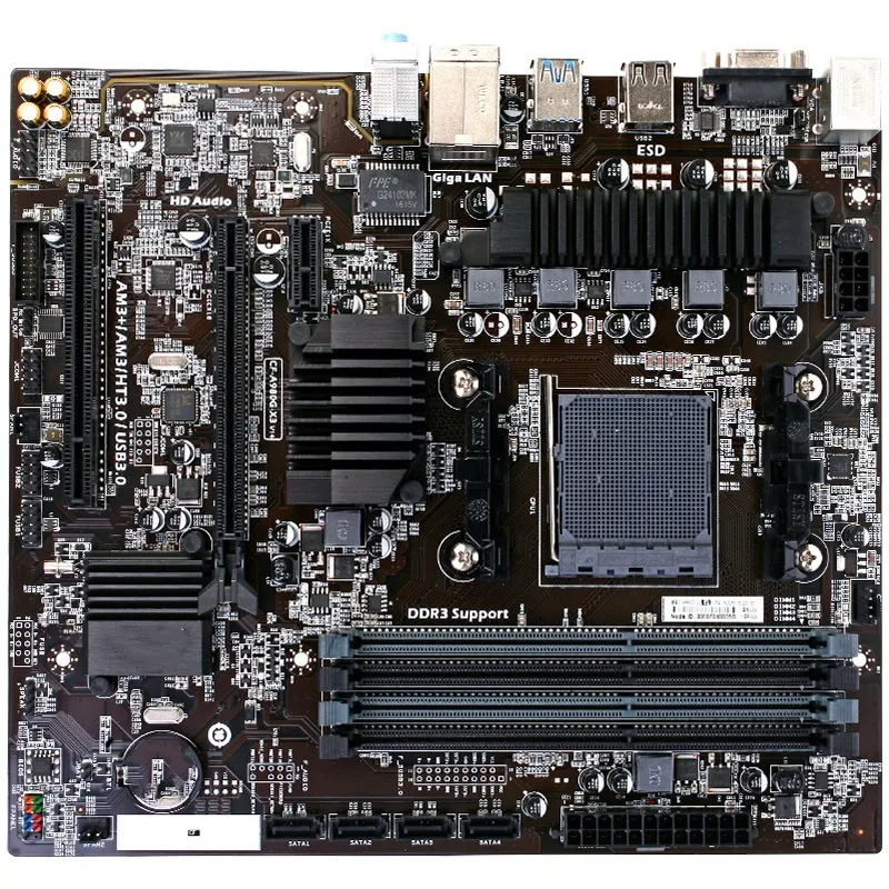 Desktop computer motherboard, C A980G x3 V14 980G VGA, AM3 AM3+, CF-A980G-X3, quad channel DDR3