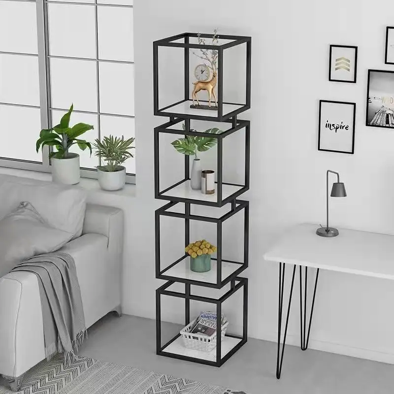 

Bookcase, flower rack, corner, multi-layer floor to floor storage rack, modern and minimalist storage rack in living room