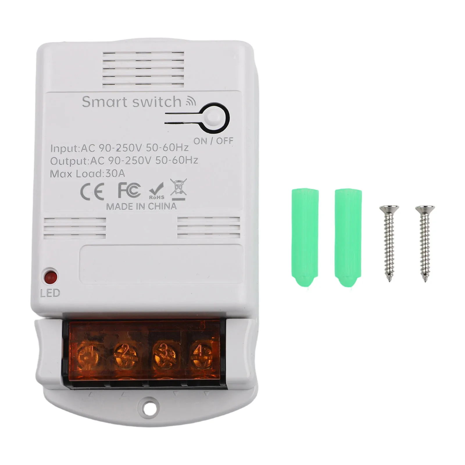 

Wifi Enabled Remote Control Switch Control WiFi Remote As Shown Remote Control 30A Max Current 433MHz Remote Frequency