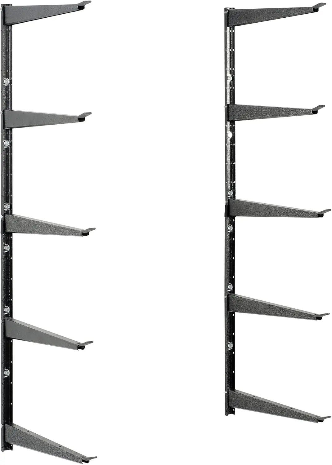 

Heavy Duty Lumber Storage Rack Holds 800 lbs with Adjustable Arms Steel Garage Basement Pantry Storage