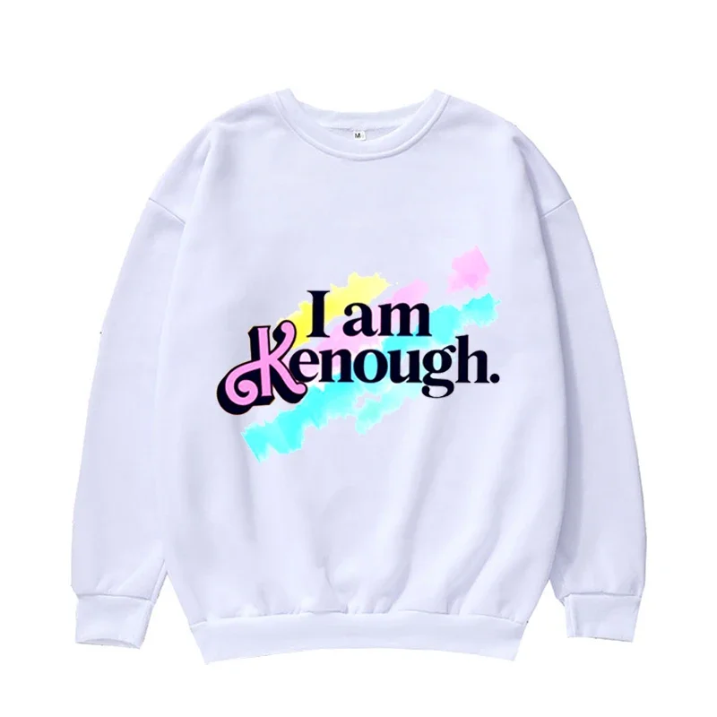 Unisex Casual Pullovers Men Women I am Enough Sweatshirts Harajuku Aesthetic Pattern Kawaii Tops Korean Fashion For Movie Fans