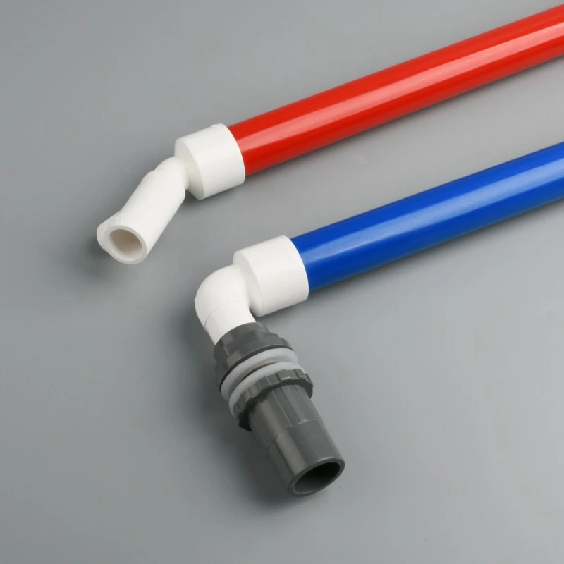 1PC PVC 45/90 stopni kolanko złącze redukcyjne akwarium złącze do zaopatrzenia wody ogrodowej złączka do rury wodnej DIY złącze z tworzywa sztucznego