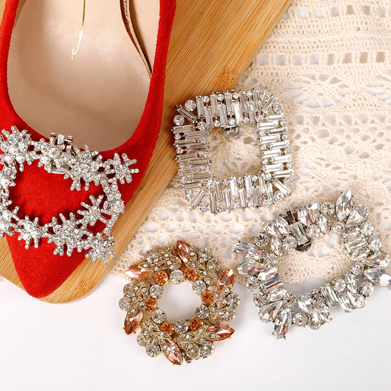 1Pcs Crystal Shoe Clip DIY Accessories High-heeled Shoes Jewelry Bridal Wedding Shoes High Heel Charm Buckle Shoes Accessories