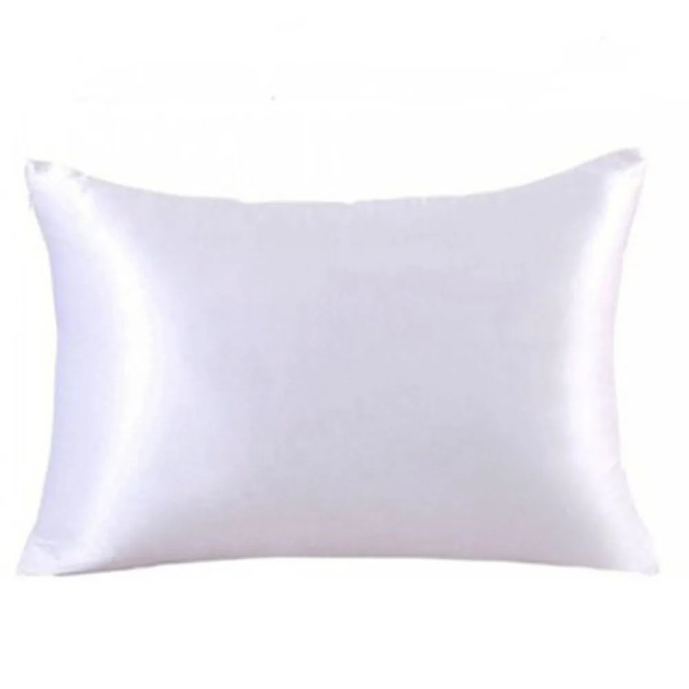 1 Pcs Artificial Silk Pillowcase Beide Seiten Kissenbezug Queen Size For Zip Home Textile Decoration Accessories