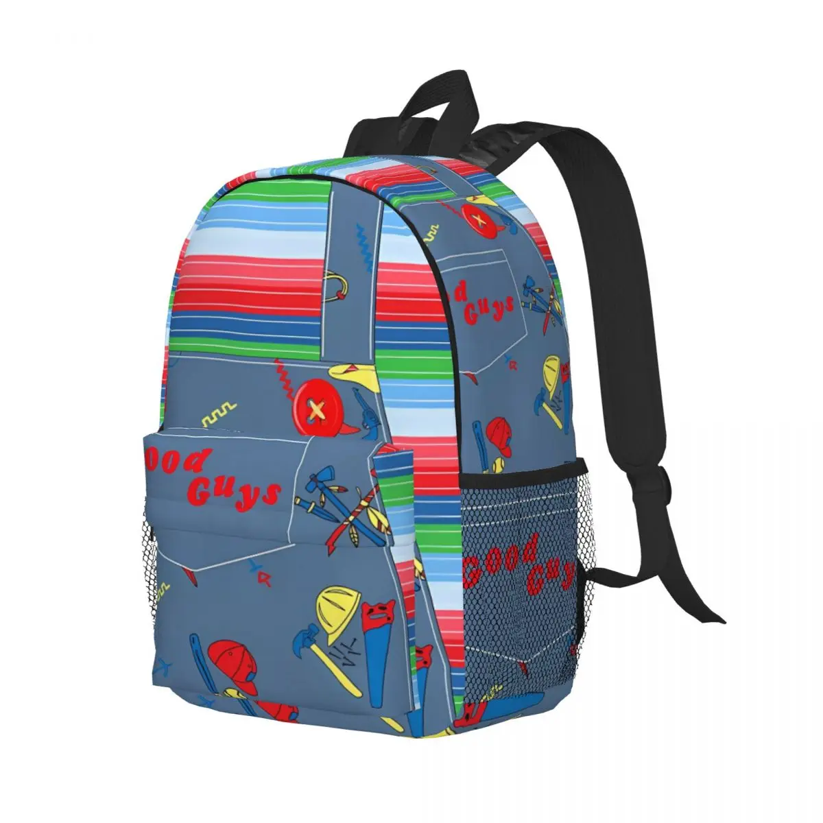 Flat,599x599,090 New Fashionable Pattern School Bag Print Lightweight Backpack 15inch