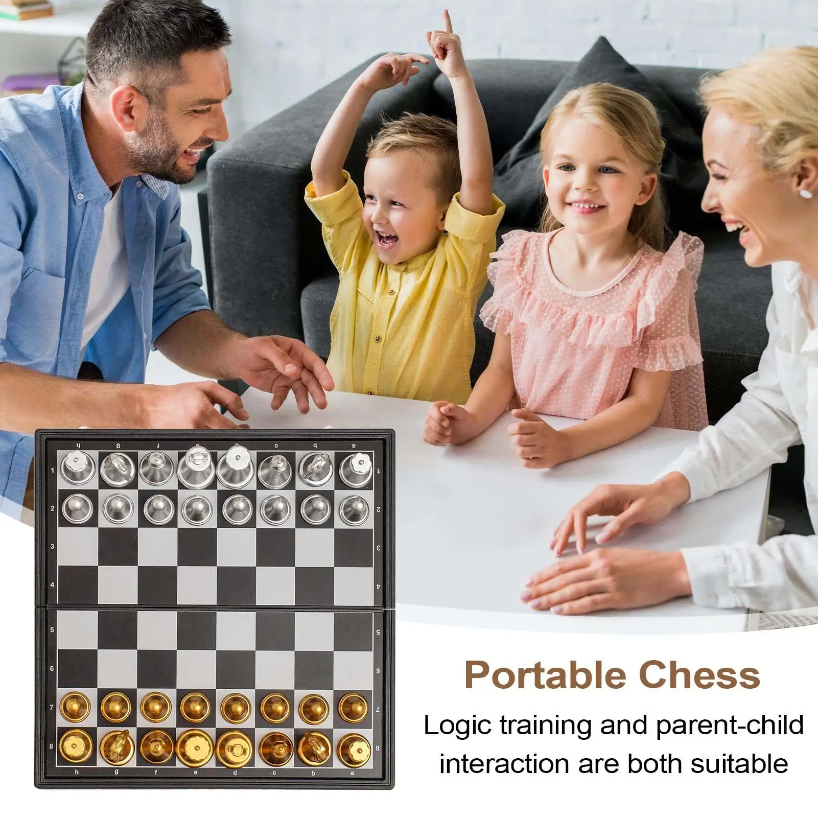 

Шахматный набор, складная доска, магнит, шахматный игровой набор, интерактивная игрушка для логического мышления, портативная игрушка для начинающих, студентов-подростков