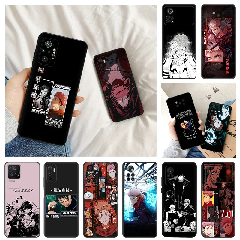 Ultra Thin Silicone Phone Case For Xiaomi Poco X3 Pro X4 X5 c61 F3 F4 F5 C40 C50 C51 M5 M4 M3 Itadori Yuji Jujutsu Kaisen Cover