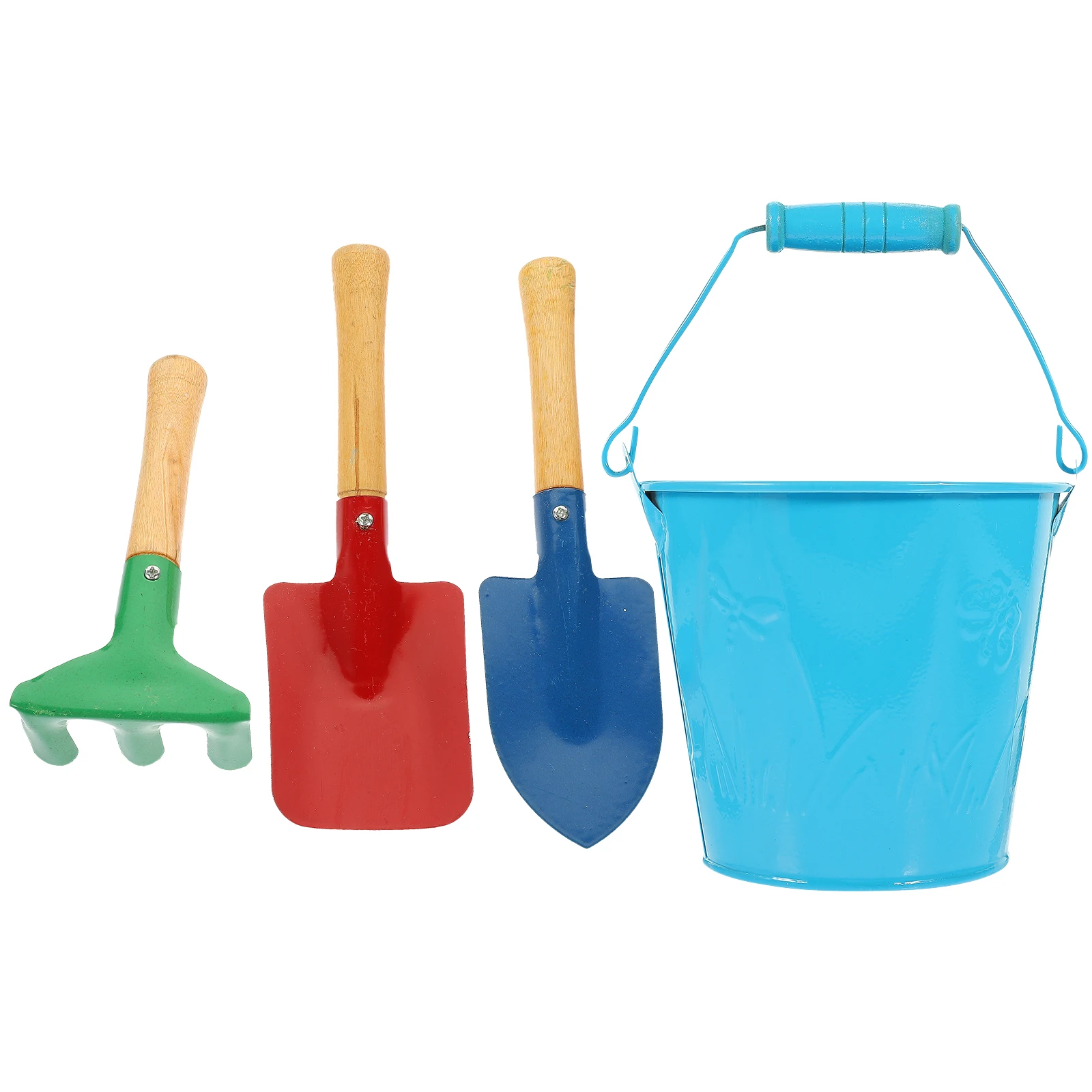 Children Beach Shovel Set Sand Toy Lightweight Kids Play Garden Planting Wood Bucket Digging Tools Outdoor Fun Toys