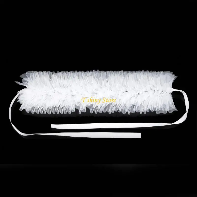 N58f Femmes Mesh superficielle Ruffle Faux Coll Colliers Up Chokers Renaissances Small Neck Ruff Collar Châle pour Halloween