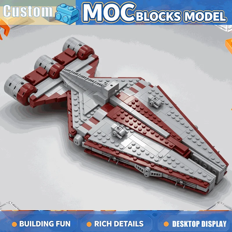 1252PCS Interstellar Support Fleet Spaceship Building Blocks Sci Fi Vehicle Model Creative Assembly Toy Collection Display Home