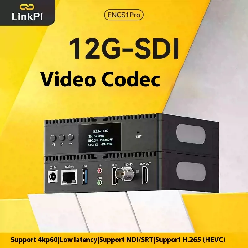 

ENCS1Pro 4K60 12G-SDI Encoder Decoder H.265 SRT NDI Live Streaming Box Low Latency HDMI Loop