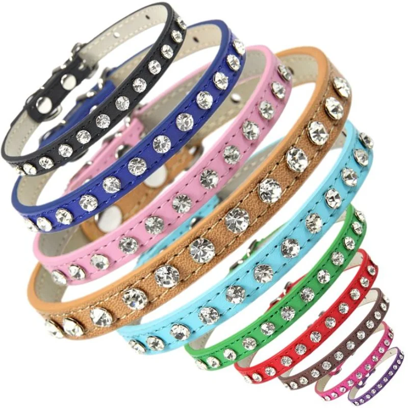 ใหม่ Rhinestones Cat COLLAR ปรับ BREAKAWAY เงาสร้อยคอสําหรับลูกสุนัขขนาดเล็กเด็กผู้หญิงสัตว์เลี้ยงเครื่องแต่งกายอุปกรณ์เสริม