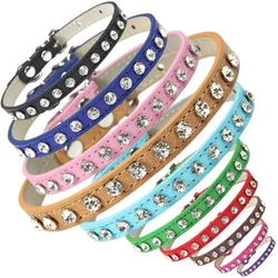 New Rhinestones Cat Collar Adjustable Breakaway Shiny Necklaces for Small Puppy Boy Girl Pet Costume Accessories