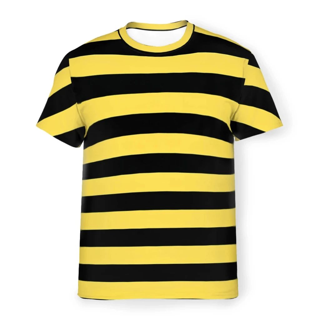 Men\'s Solid Color Polyester TShirt Me Before You Black And Yellow Stripes Personalize Thin T-Shirt Hipster Top Women Fashion Tee