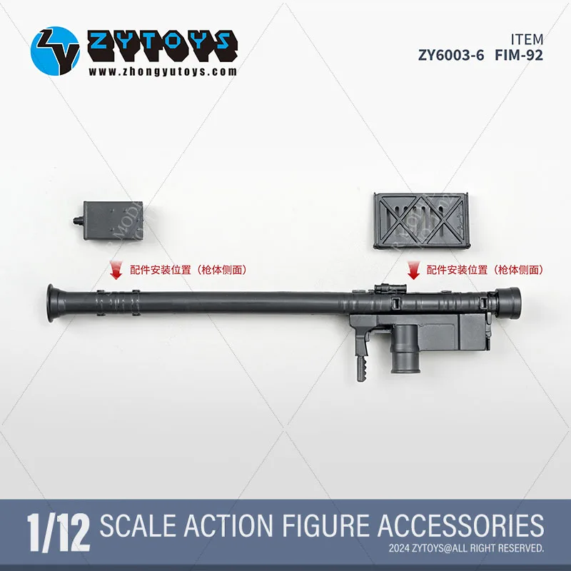 In Stock ZY6003A/B 1/12 Scale Soldier Special Forces Weapon Pack AK74 RPG-7 SVD FIM-92 MP7 Fit 6-inch Action Figure Model Toys