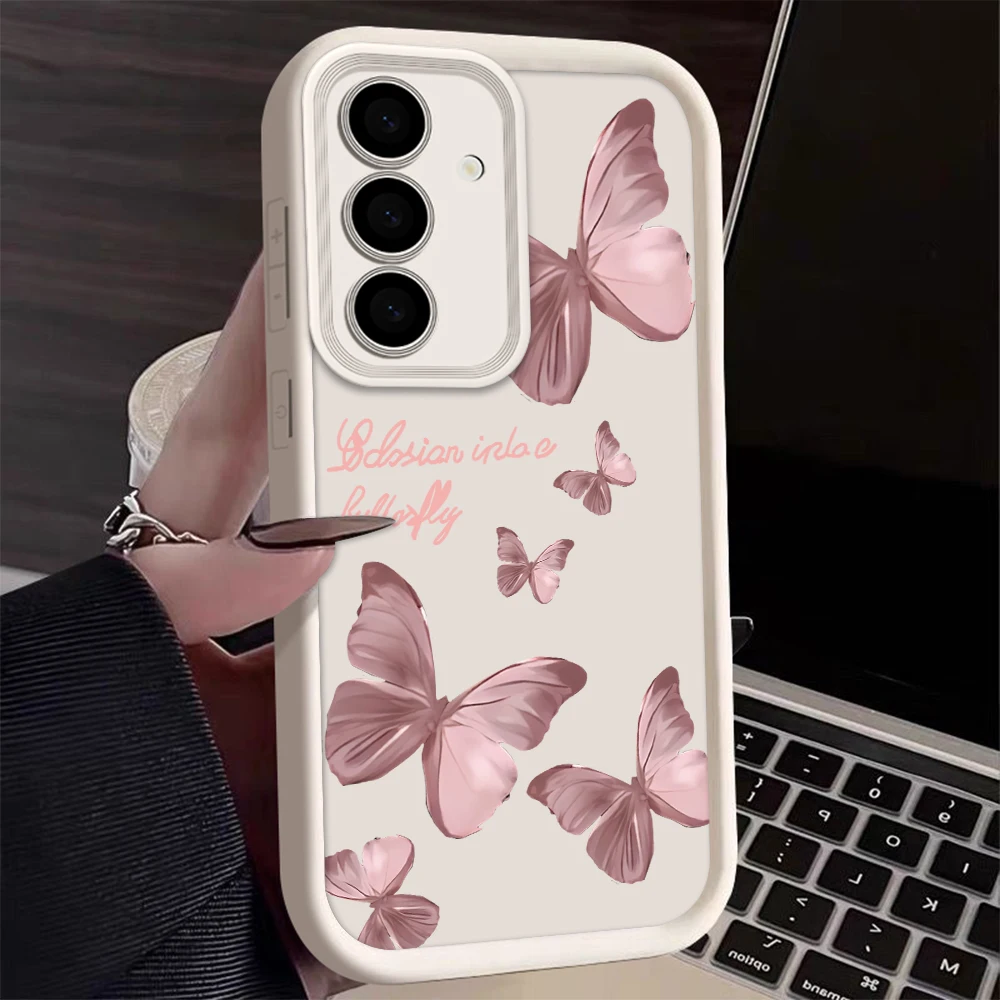 Gold Schmetterling TPU Handyhülle für Samsung Galaxy S25 S22 S21 S23 FE S20 S24 Ultra FE A35 A15 A25 A55 Note 20 Plus 5G Soft Cover – Detail 9