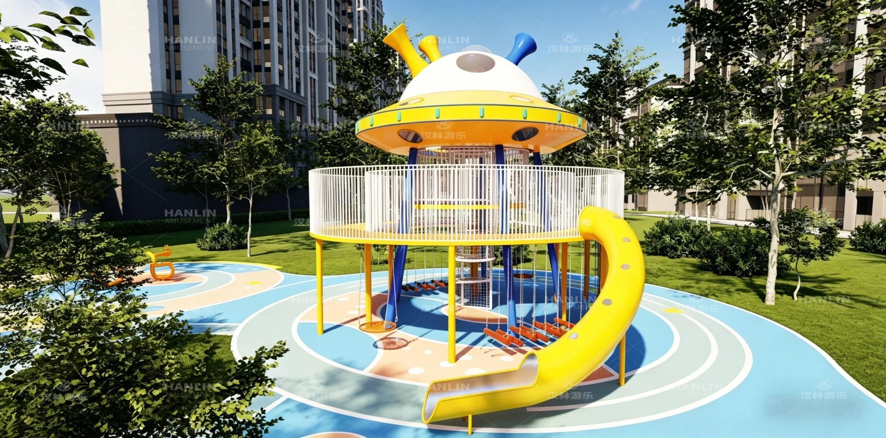 UFO Themed Amusement Equipment - Kids Outdoor Zoo review and price
