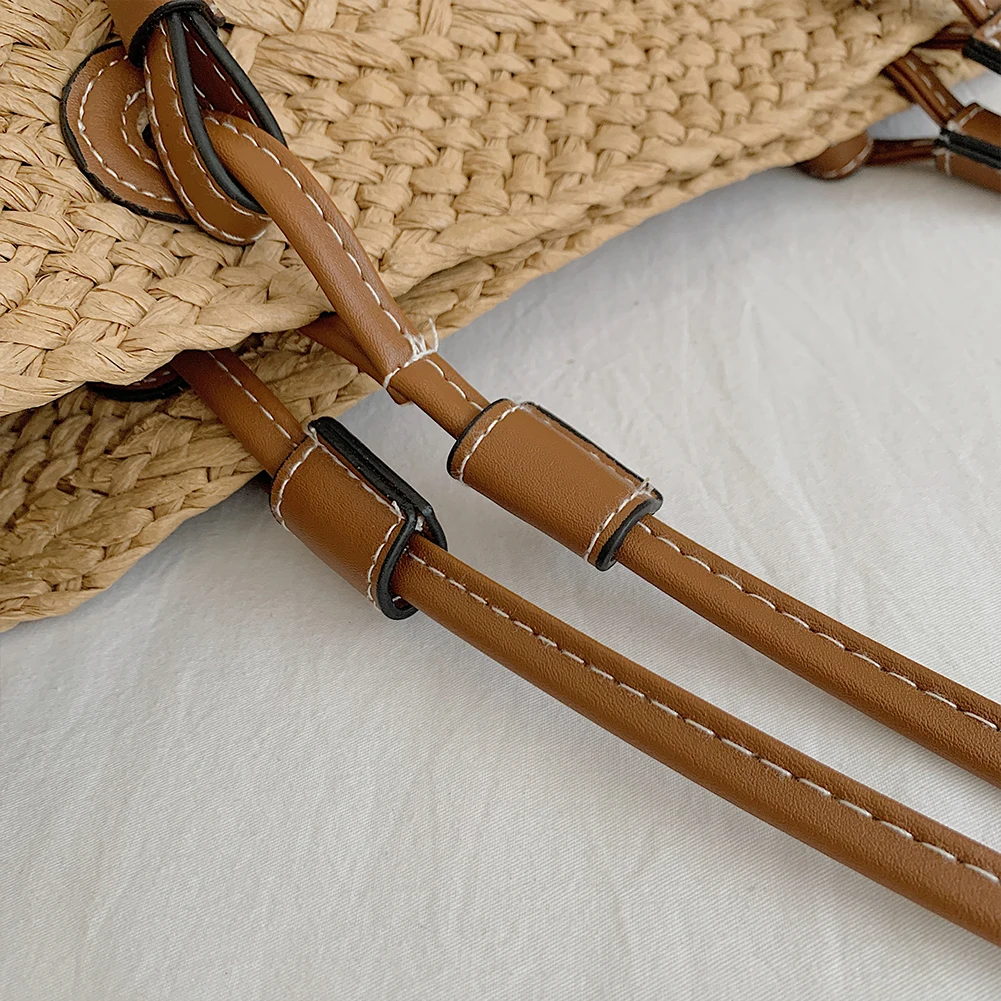 

Women Woven Tote Bag Summer Beach Bags Large Capacity Trendy Braided Bag Stylish Weaving Bag Tote Clutch Bags for Party Vacation