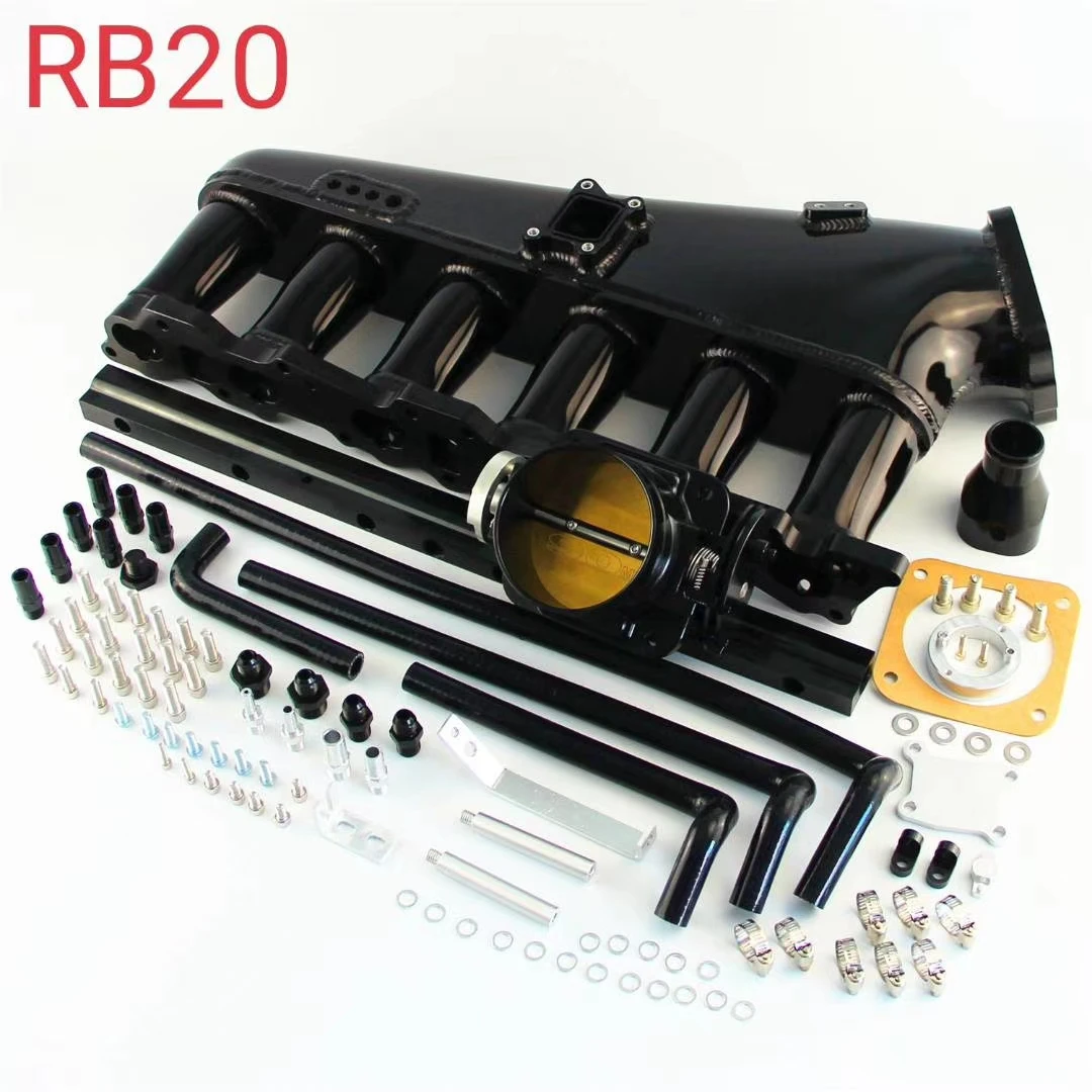 

High-quality Aluminum Billet Intake Manifold For Nissan RB20 Intake Manifold With Fuel Rail And Throttle Body