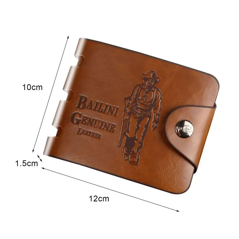 Men Wallet Vintage Leather Purse Card Holder Classic Retro Male Hasp Hunter Brown Clutch for