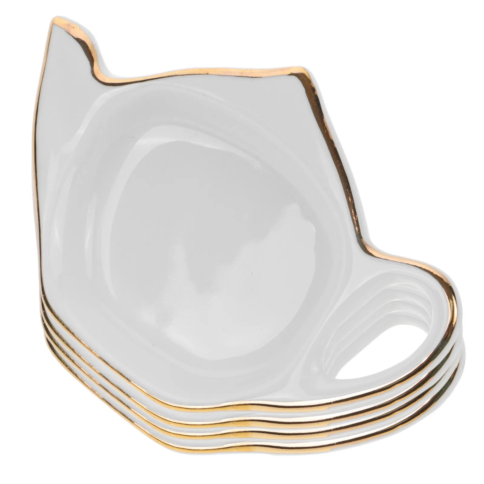 

Набор из 4 керамических подставок для чайных пакетиков в форме элегантного чайника, устойчивые к проливанию, для организации чая и защиты стола, декоративные