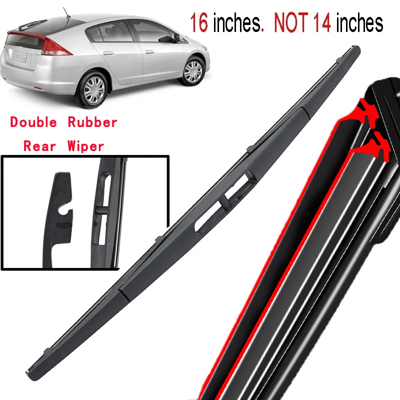 

Car Wiper 16" Rear Wiper Blade For Honda Insight Hatchback MK2 2009 - 2011 Windshield Windscreen Clean Window Car Rain Brush