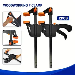 4' Woodworking Clamp 2/4Pcs Set Fixed Type Quick Ratchet Release Speed Extruded Nylon Work Bar Kit Spreader Gadgets DIY Portable