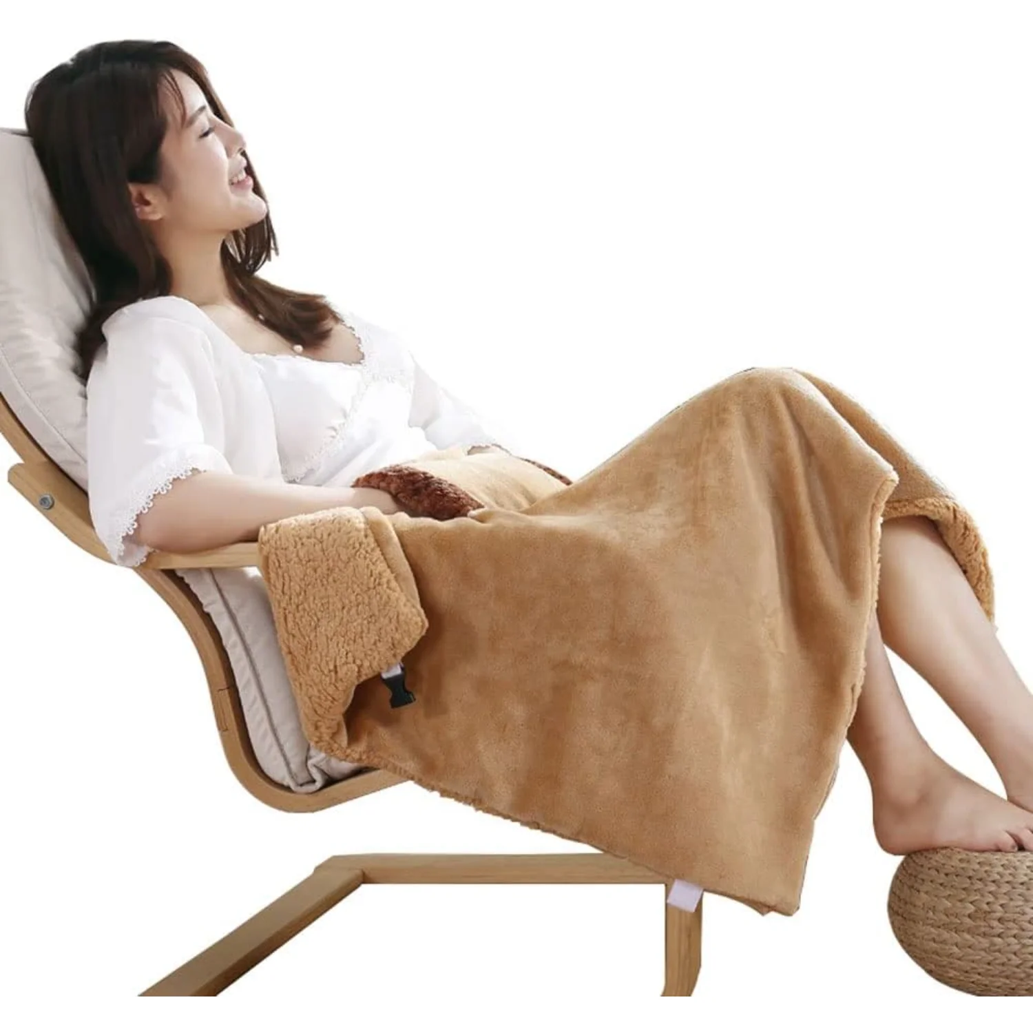 USB Heated Blanket,  Blanket with Pocket, Constant Temperature Heated Shawl, Lap Knees Shoulders Blanket Pad for  Office Sofa Ch