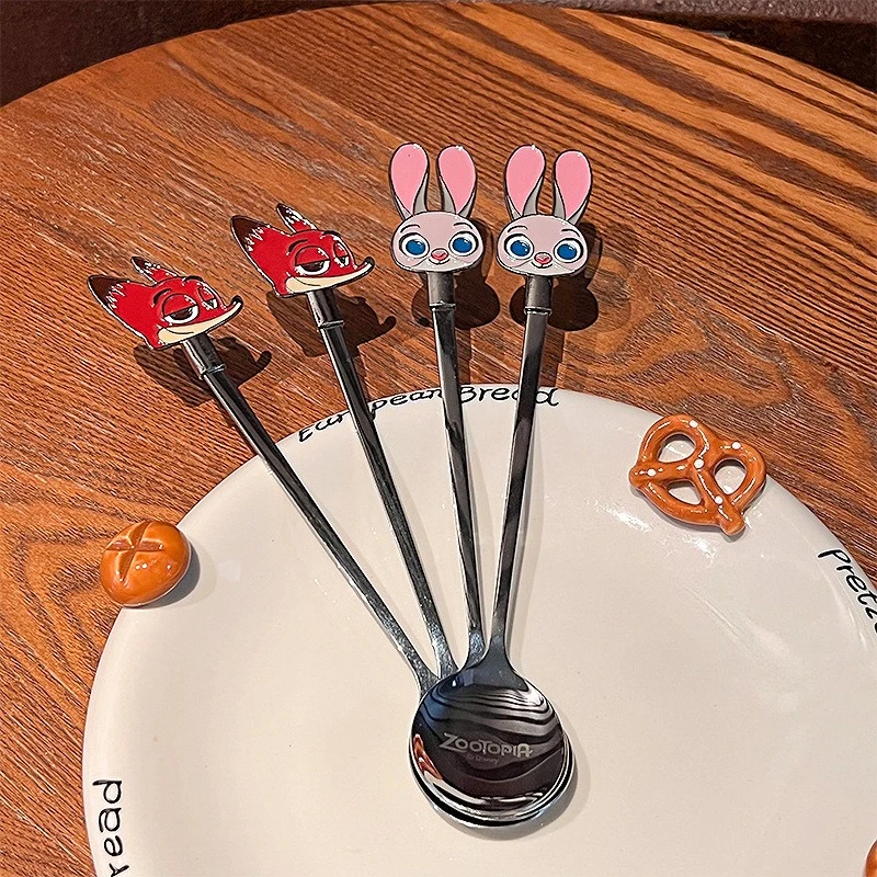 

Крошечная ложка Zootopia, детские диски, аниме, Джудит, Нік, совок для мальчиков и девочек, ковш для медового торта, кухонные аксессуары, детская посуда, подарок