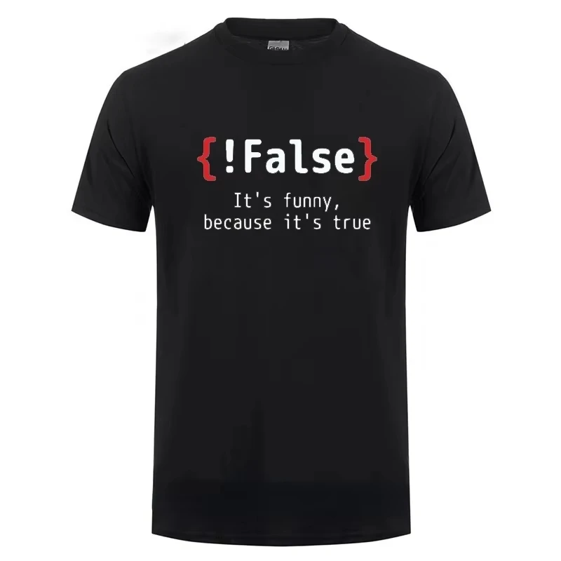 Cotton T Shirt Tee Summer High Street  Women Y2K Graphic Print Oversized  American TShirt !False It's Funny Because It's True