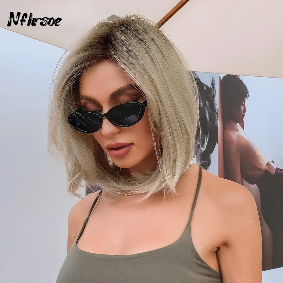 

200 Density 1B Light Brown Straight Short Bob Transparent 13x4 Lace Frontal Wigs Brazilian Colored Human Hair Wig Wear And Go