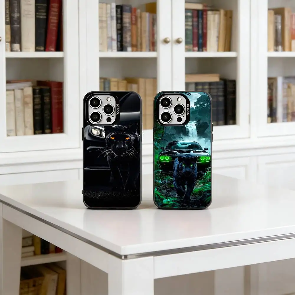 

Animals and sports cars Phone Case For iPhone 17,16,15,14,13,12,11 Plus,Pro Max,XS,Colorful Silver Phone case Funda Cover