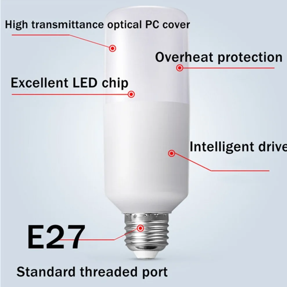 5W 10W 15W 20W E27 Gloeilamp 5W 10W 15W 20W Led Cilindrische Maïs Bol Ac 220V Led Lamp Huisdecoratie Kroonluchter Kaarslicht