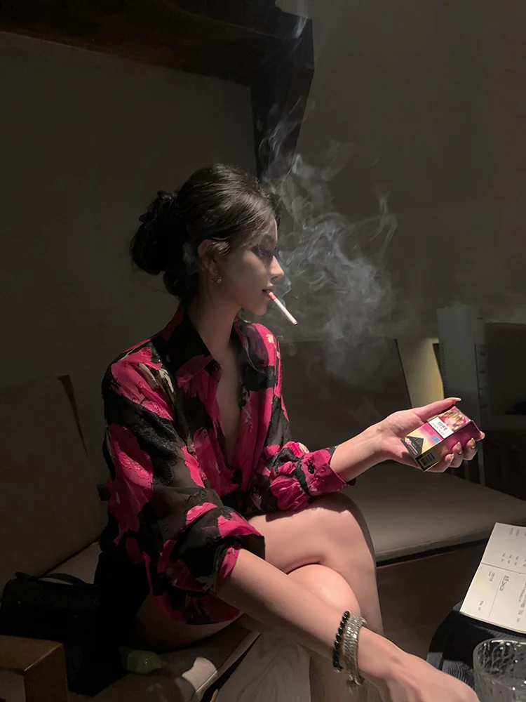 

Xia Yuan Original Long Sve irt Women's Faion Autumn New Sle Fem High-End Feeling Premium Quali Blouse