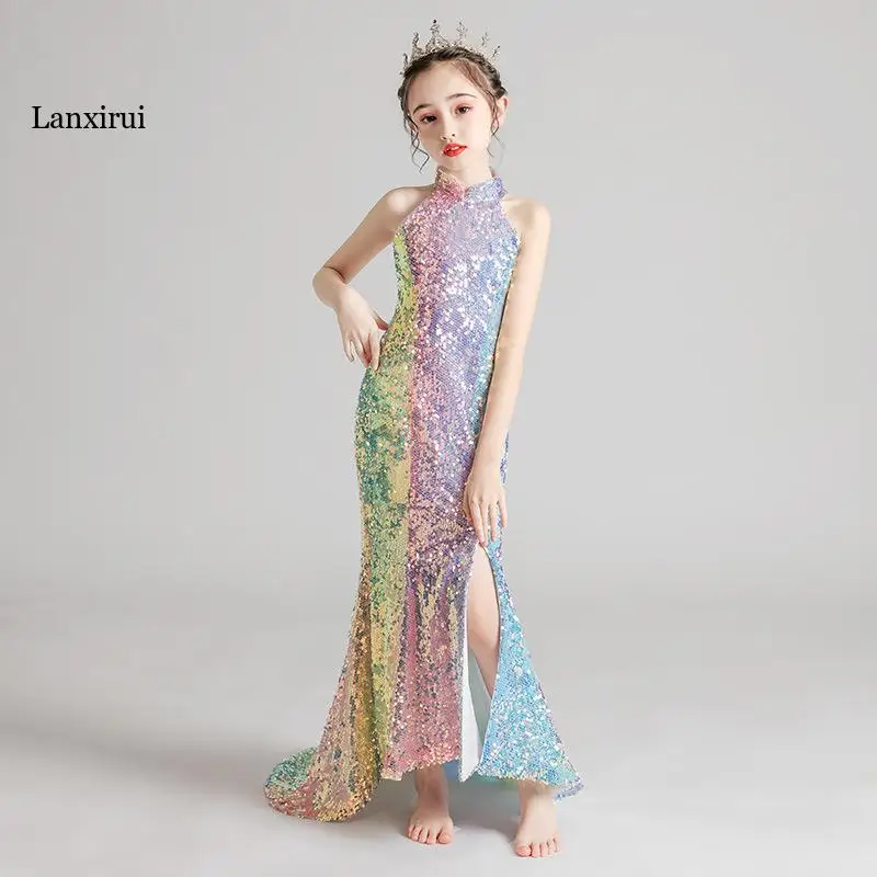

Shiny Sequins Dresses for Women Glitter Sleeveless Green Summer Spring Elegant Fashion Party Prom Evening Pencil Gown 2022 New