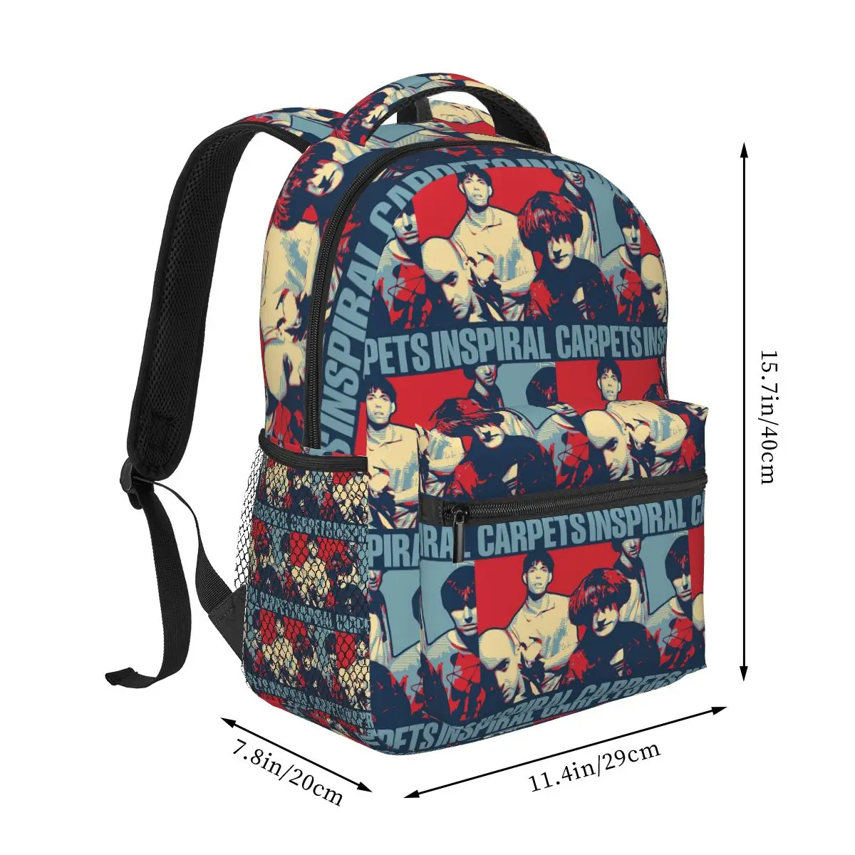Band Inspiral Carpets Student Backpack School Bag Hiking Travel Daypack for Men Women Fashion Bookbag Shoulder Bags