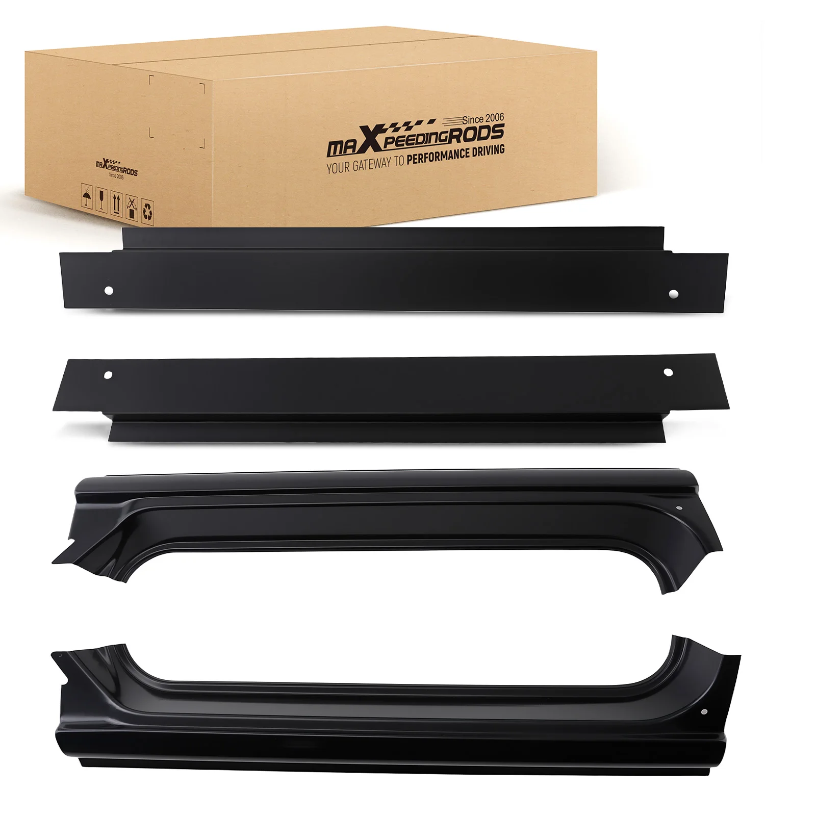 

Left Right Rocker Panel w/ Inner for Chevy C10 GMC 1967-1972 Steel 4Pcs