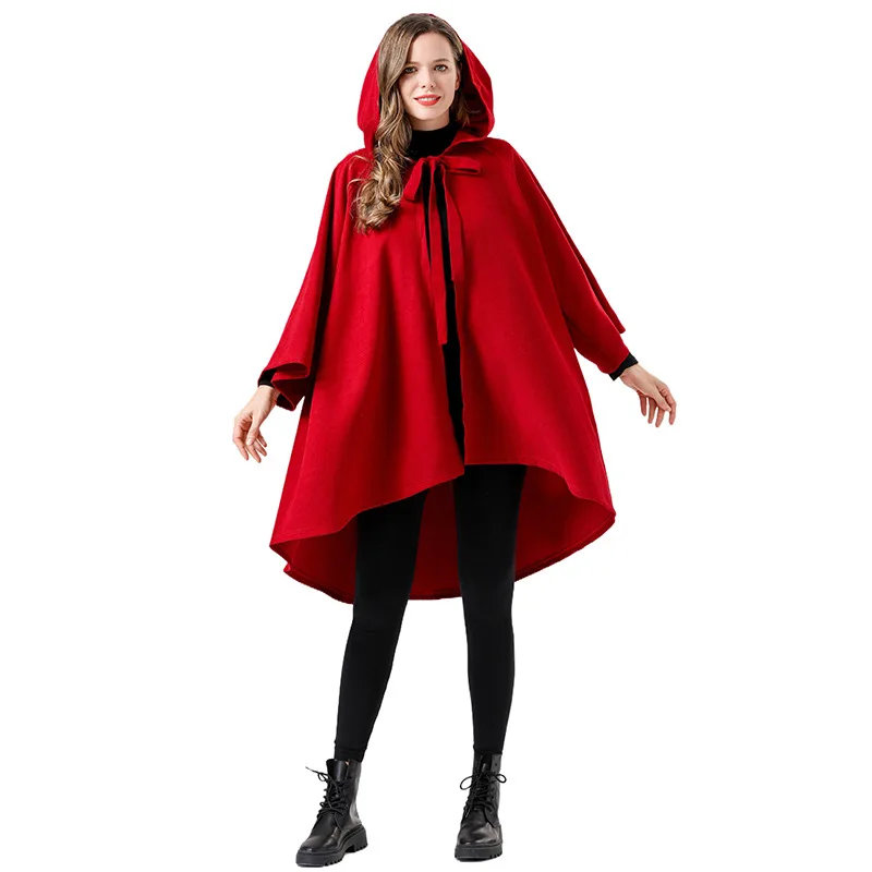 New loween Cosplay Red Bla Wizard Robe with Sve Adult Women's Medieval Witch Costume Death God Suit Ethnic Stage Costume