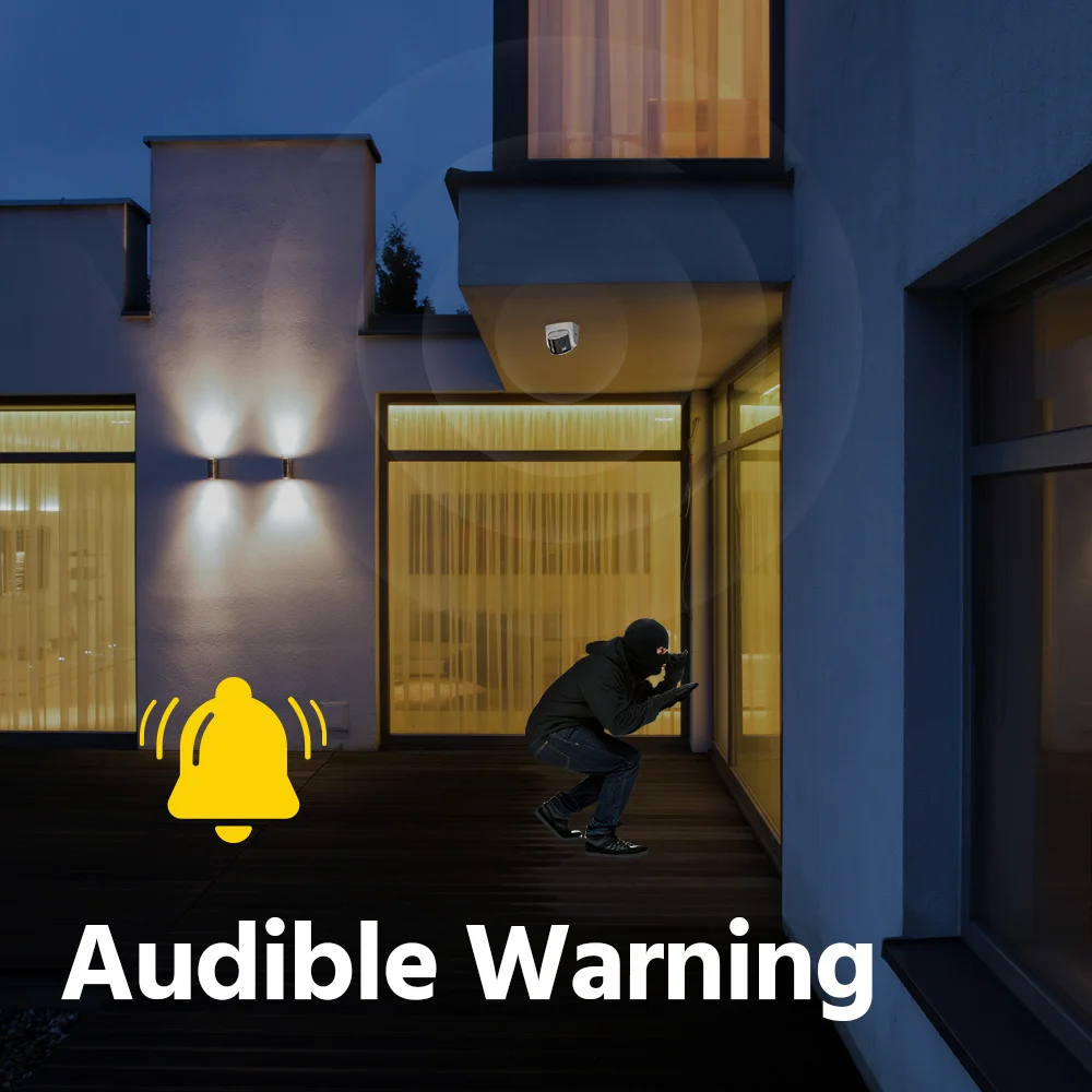 ANNKE 4K(8MP) Network Turret Camera Dual Lens Panoramic FOV 180 With Two Way Audio, Color Night CCTV Camera