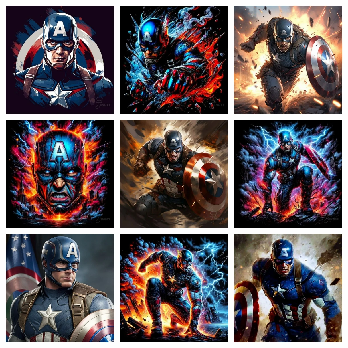 2025 nuevo Capitán América Marvel universo 5D Kit de pintura DIY bordado de diamantes punto de cruz regalo hecho a mano manualidades decoración del hogar