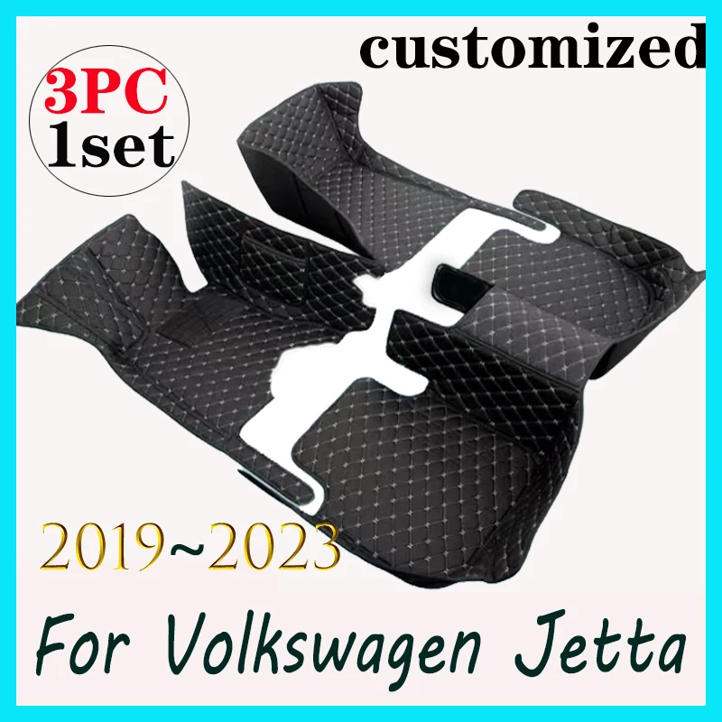 

Кожаные автомобильные коврики для VW Volkswagen Jetta Vento A7 2019 2020 2021 2022 2023 кожаные автомобильные матовые интерьерные детали автомобильные аксессуары