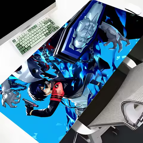 XXL Mouse Pad Anime Persona 3 Reload Mousepad Gaming Gamer Accessories MouseMat Office Soft Table Mat HD Printing Kawaii Deskpad