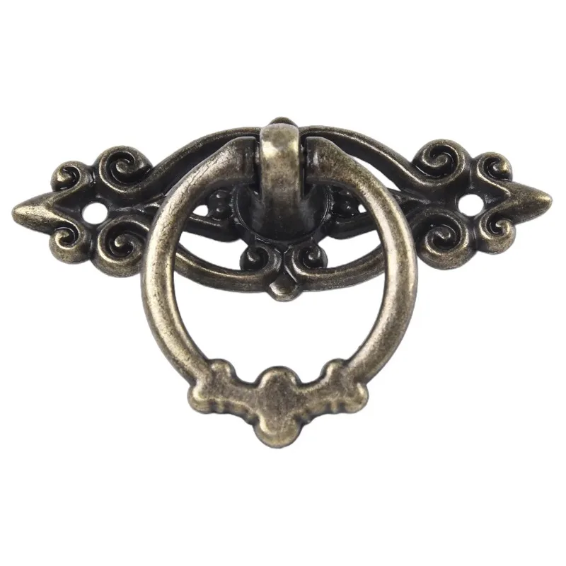 Antique Bronze Kitchen Drawer Cabinet Door Handle Furniture Knobs Vintage Pulls Ring For Dresser Drawer Cabinet Door Hardware