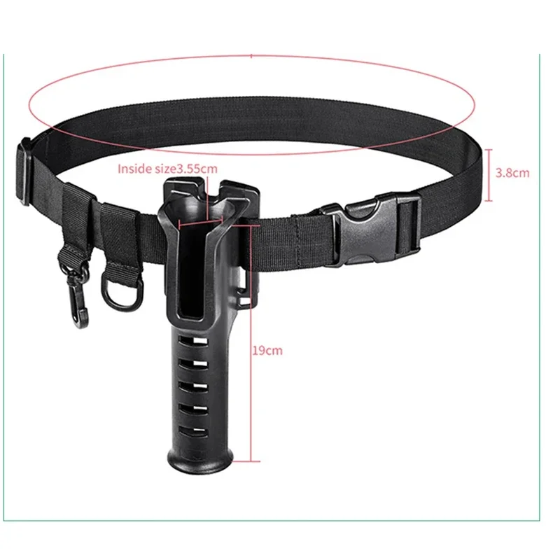 Adjustable Plastic Waist Fishing Rod Holder Fishing Rod Pole Inserter Portable Belt Rod Holder Fishing Gear Tackles Accessories