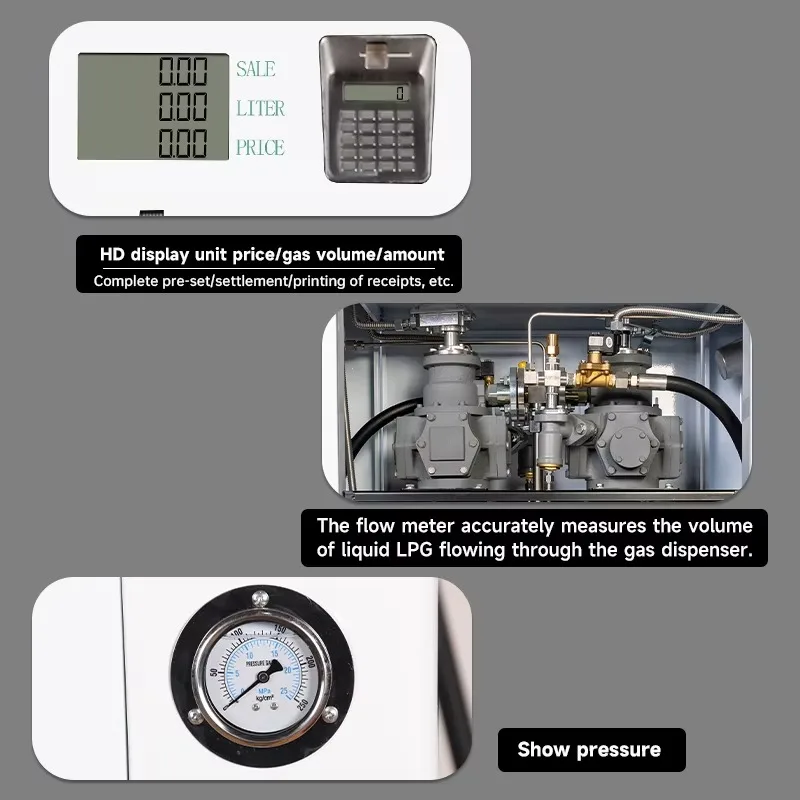 High Quality Automatic LPG Dispenser Pump Kit Gas Cylinder Filling Machine 220V Aluminium 5-50L/min 0.5% Accuracy