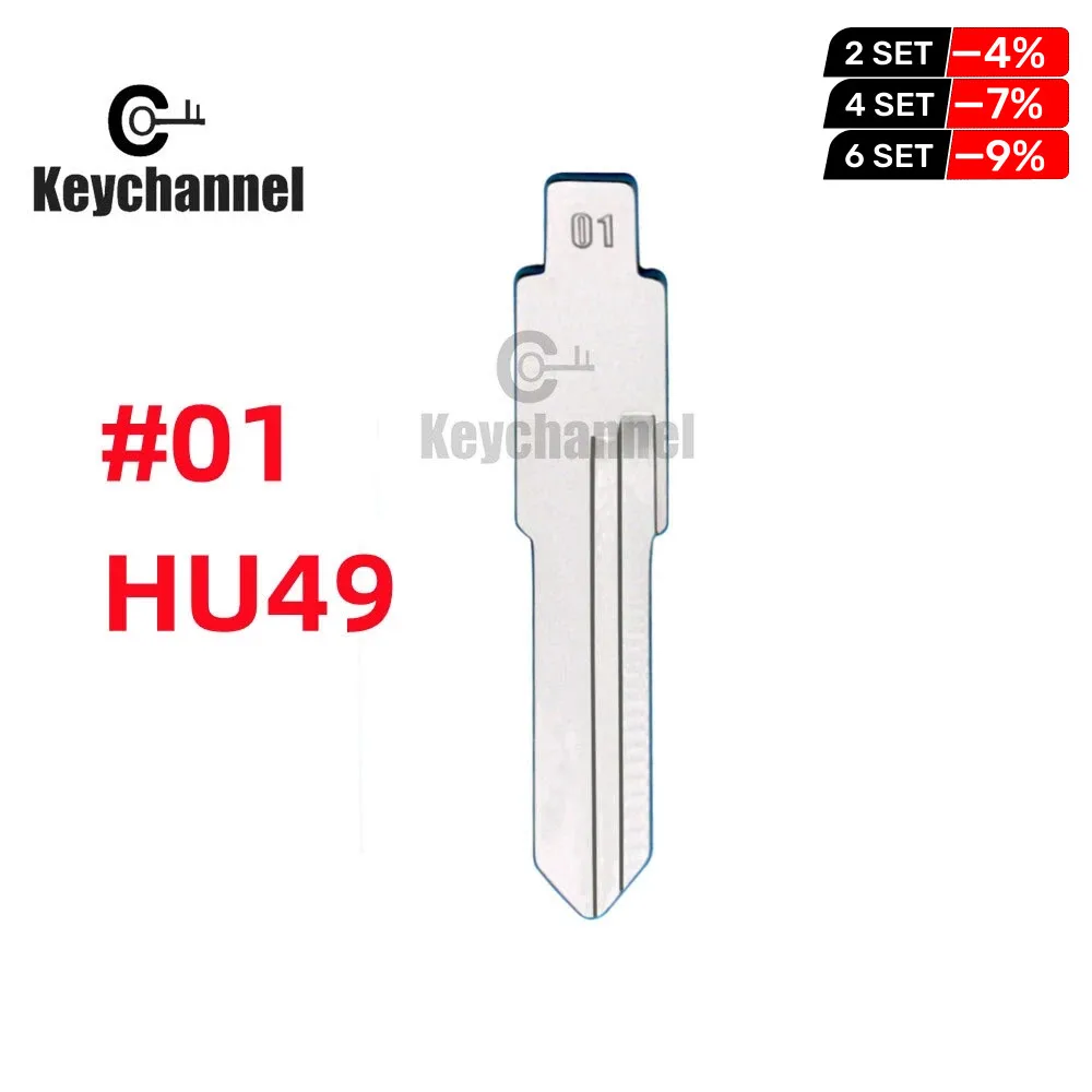 10PCS/LOT #01 KD Remote Blade HU49 Car Key Blade for Golf PoloSantana Jetta Passat Blank Key for KD KEYDIY Xhorse VVDI Remote