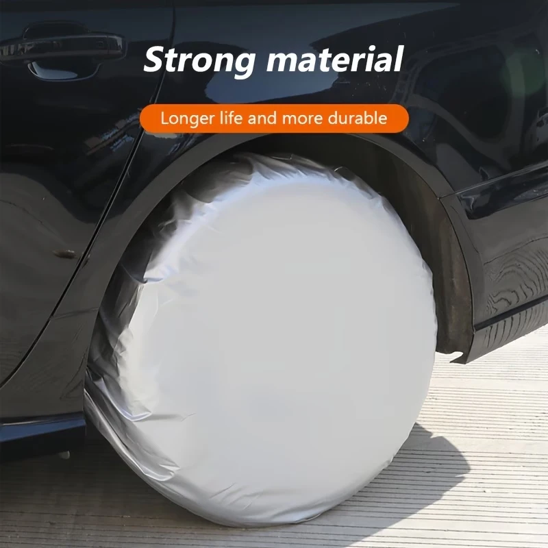 4 Stück Universelle Radabdeckungen Oxford Wasserdicht Staubdicht UV-Schutz Sonnenschutz Radabdeckungen für Wohnmobil Auto LKW 29-32 Zoll – Detail 3