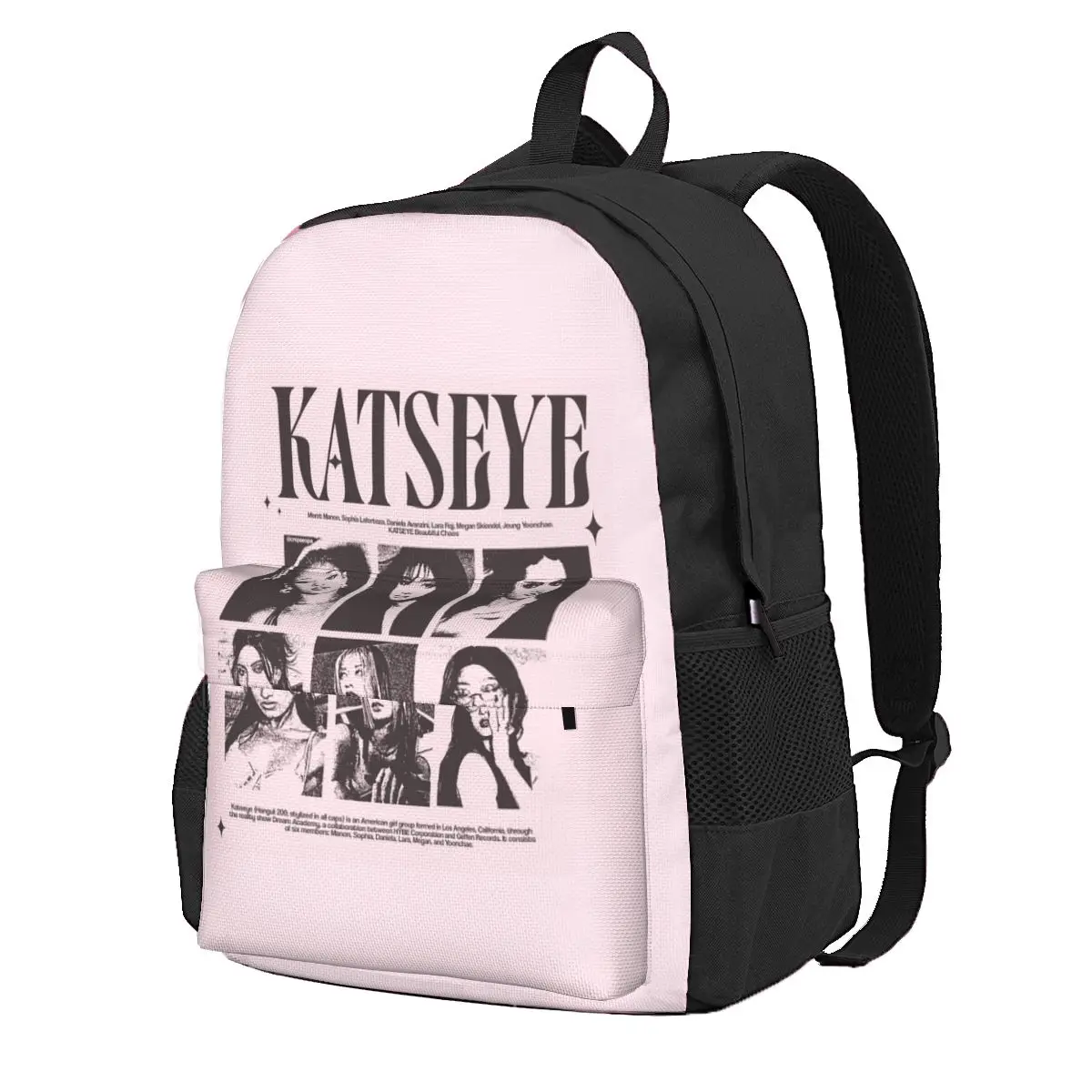 Katseye Album Cover Student Backpack School Bag Hiking Travel Daypack for Boys Girls Fashion Bookbag Shoulder Bags